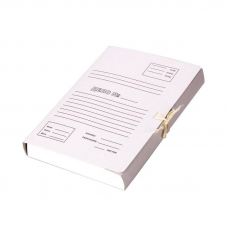 Папка для бумаг с завязками ДЕЛО с расширением до 40мм, картон, 300г/м2, белый