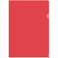 Папка-уголок А4 OfficeSpaсe 150мкм, красный