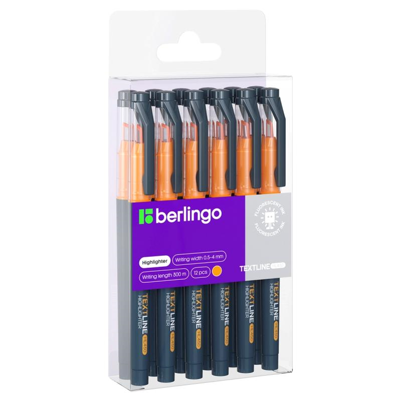 Маркер-текстовыделитель Berlingo Textline HL450, T4018, 0.5-4мм, оранжевый