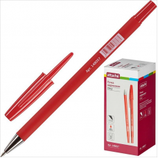 Ручка шариковая Attache Style 0,7мм, линия 0,5мм, прорезиненный корпус, красный