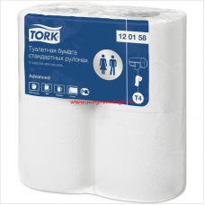 Туалетная бумага 2-слойная Tork Advanced 120158, 4шт/уп, белая