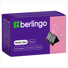 Зажим для бумаг 15 мм Berlingo BC1215, 12 шт/уп